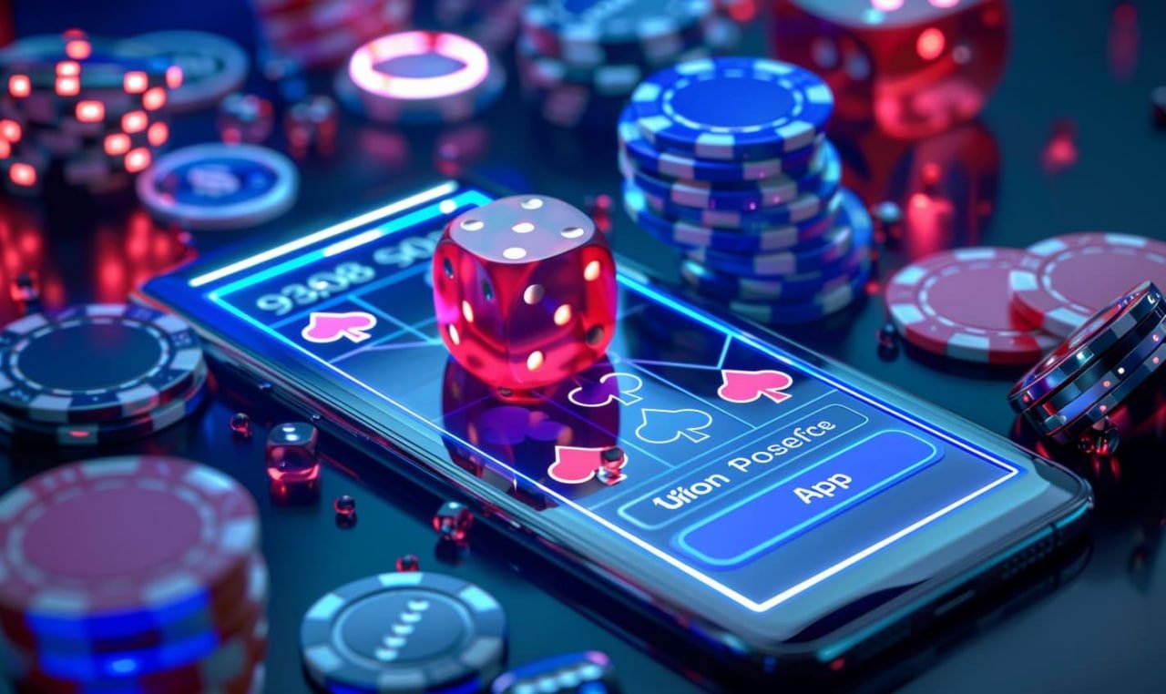 Live Three Card Poker table with dealer and player cards displayed on mobile screen